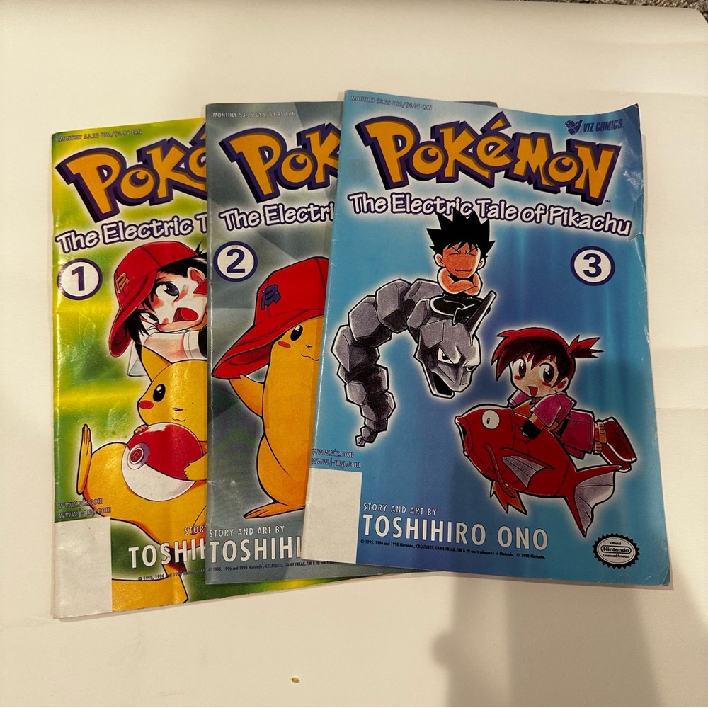 Pokémon “The Electric Tale of Pikachu” Comic Book Set #1-3